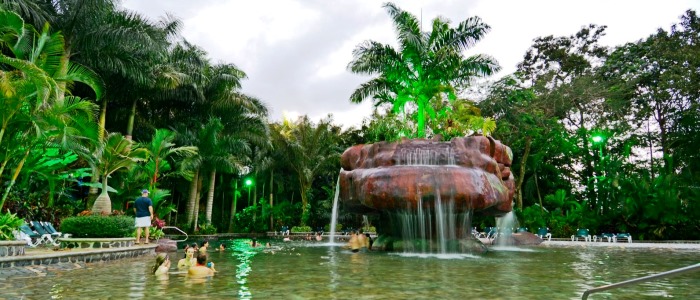 the biggest hot springs park in Costa Rica